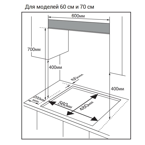 картинка Газовая варочная панель Hiberg VM 60440 W 