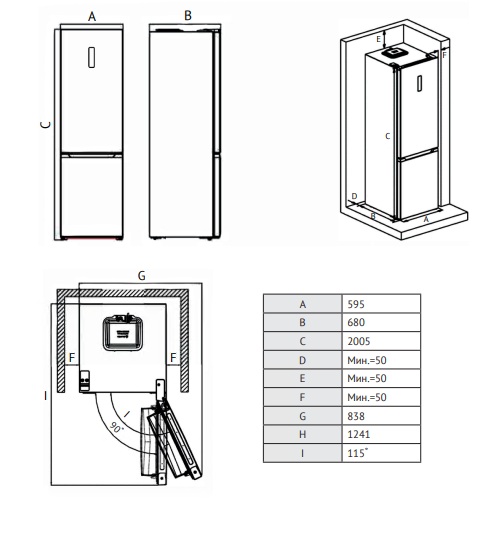 картинка Отдельностоящий холодильник Kuppersberg RFCN 2014 SL нержавеющая сталь 