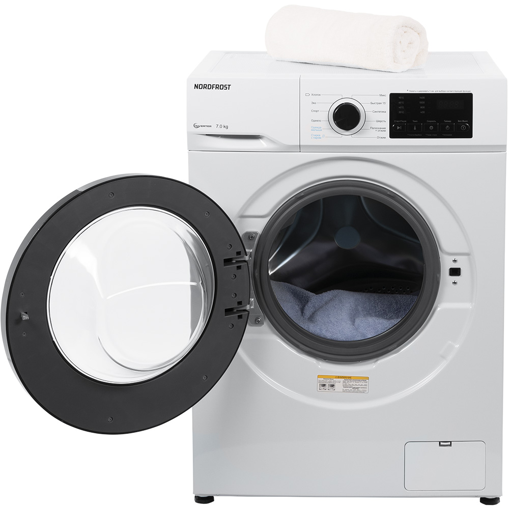 картинка Стиральная машина с паром Nordfrost I-WSQ4 7140 W 