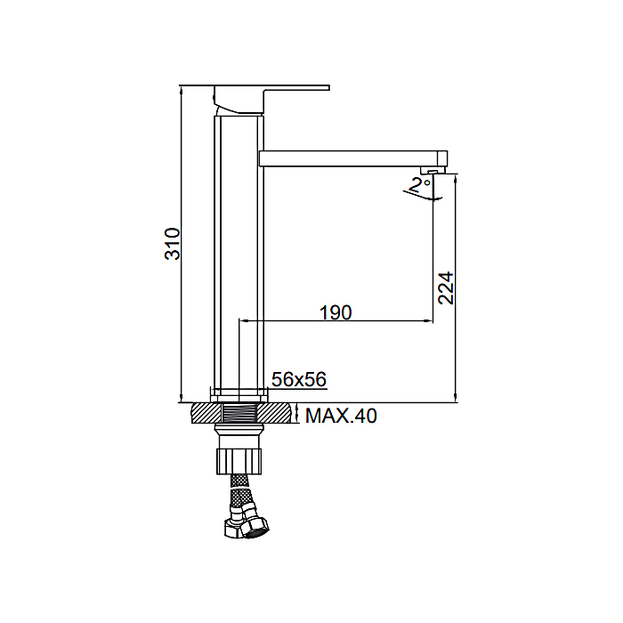 картинка |Discount| Смеситель Ledeme L1133 хром 