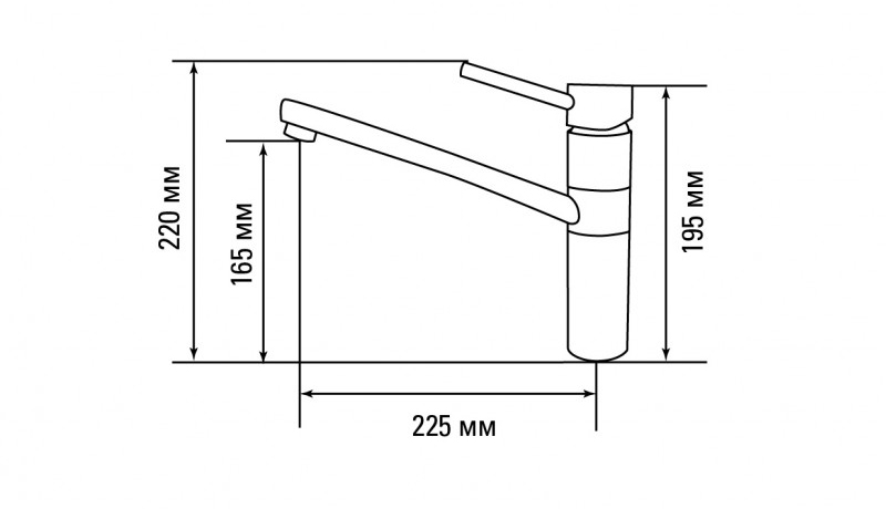 картинка Смеситель Gerdamix RIDO черный (FL-104) 