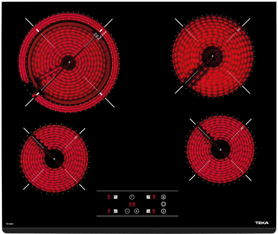 картинка Варочная панель Teka TOTAL TT 6420 BLACK черный 