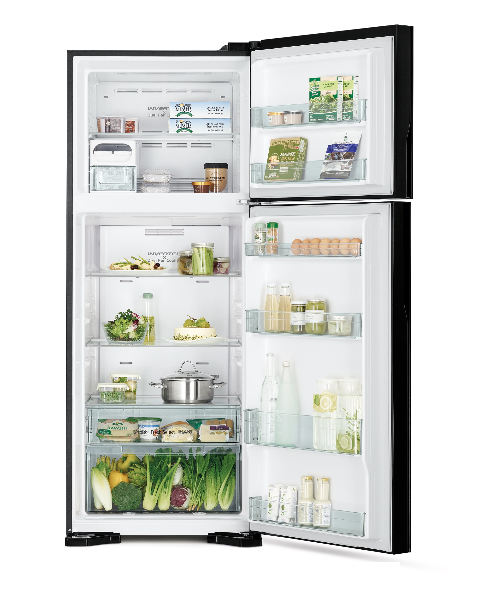 картинка Отдельностоящий холодильник Hitachi HRTN7489DFBBKCS черный  картинка Отдельностоящий холодильник Hitachi HRTN7489DFBBKCS черный