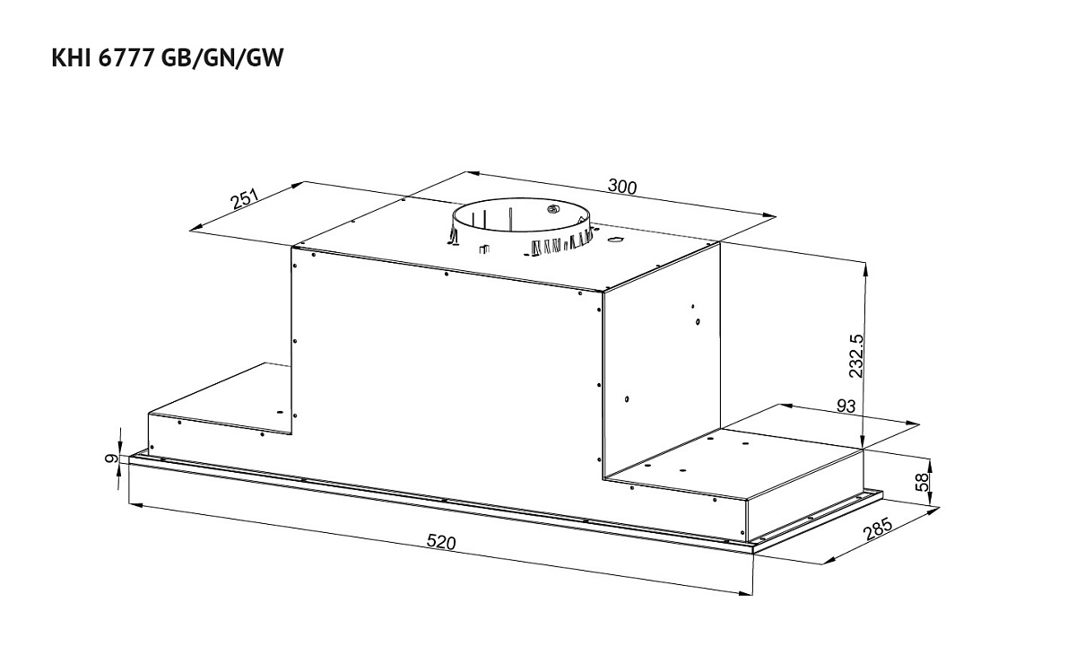 картинка Кухонная вытяжка Korting KHI 6777 GN 