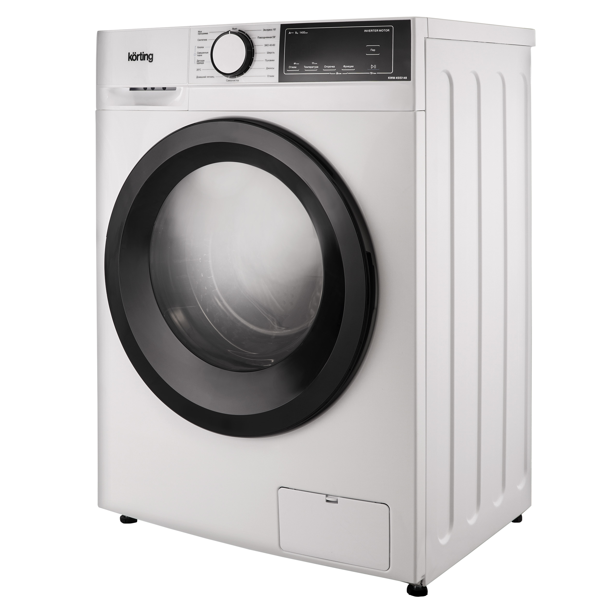 картинка Стиральная машина узкая с паром Korting KWM 45IS148  картинка Стиральная машина узкая с паром Korting KWM 45IS148