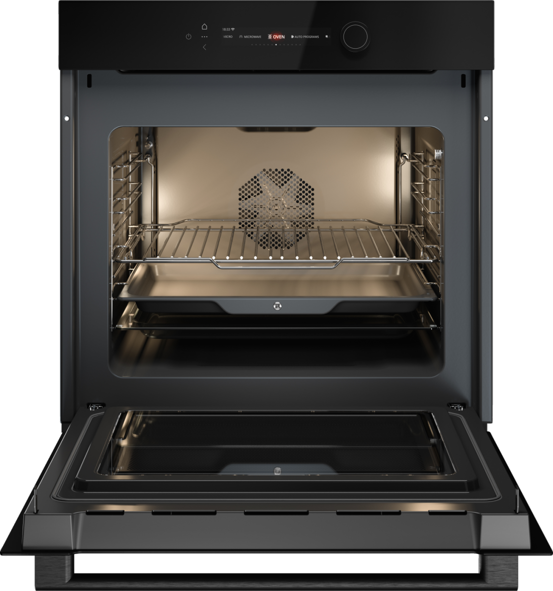 картинка Электрический духовой шкаф с функцией СВЧ Asko OCM56BGH черный 