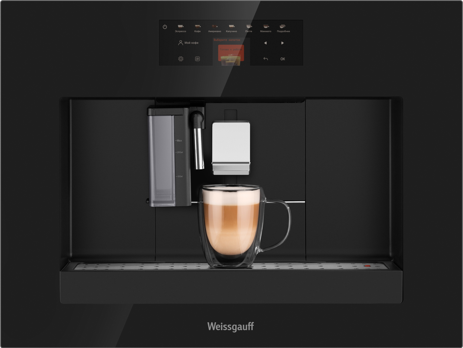 картинка Кофемашина Weissgauff WCMI-576 Touch Cappuccino черная 
