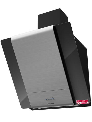 картинка Кухонная вытяжка Krona TALLI 600 INOX/BLACK GLASS 3P 