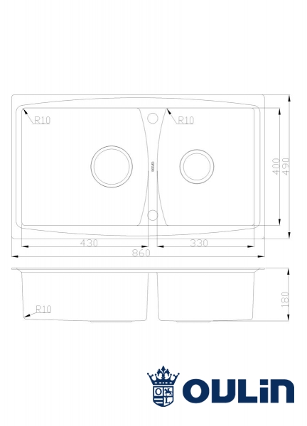 картинка Мойка для кухни Oulin OL-S8203 