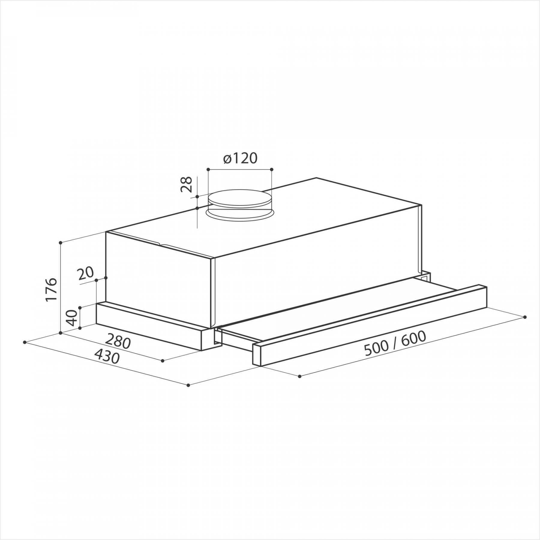 картинка Кухонная вытяжка Lex HUBBLE G 2M 600 BLACK 