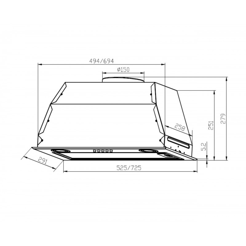 картинка Кухонная вытяжка Lex GS BLOC P 600 WHITE 