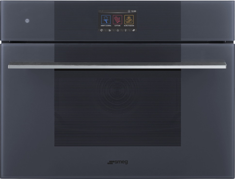 картинка Электрический духовой шкаф  с функцией СВЧ и пароварки Smeg SO4104APG 