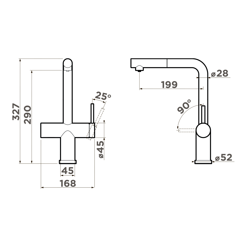 картинка Смеситель Omoikiri Karatsu-S gb 