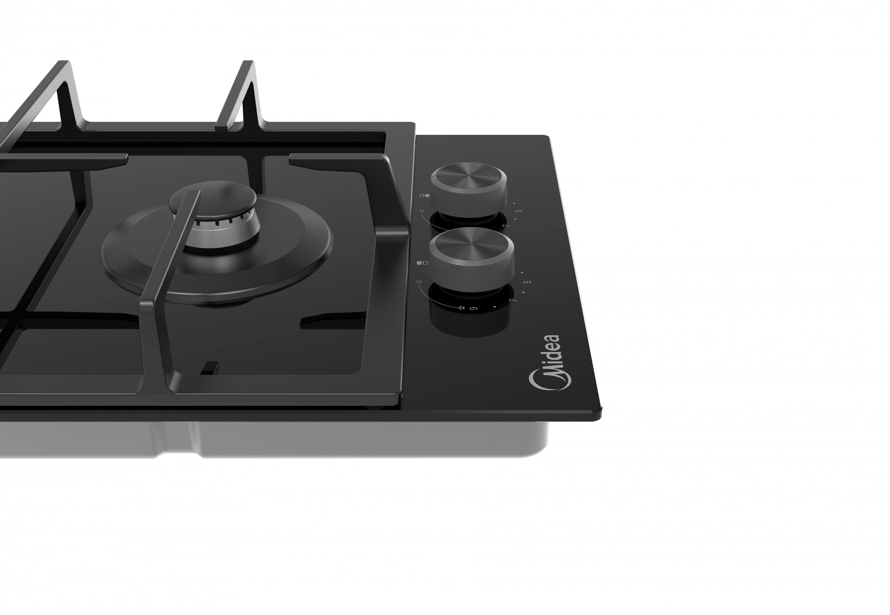 картинка Газовая варочная панель Midea MG3270TGB черная 