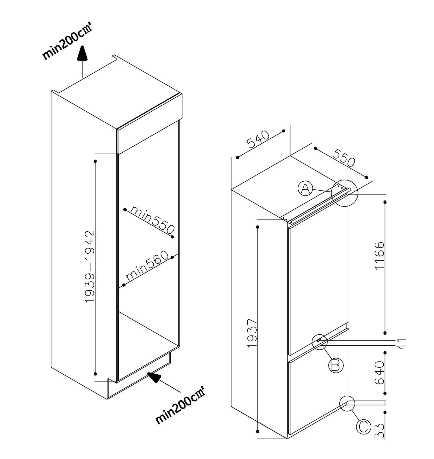 картинка Встраиваемый холодильник Lex LBI193.2ID 