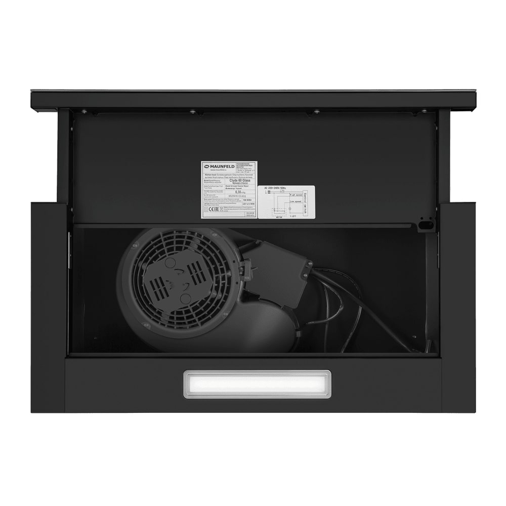 картинка Кухонная вытяжка Maunfeld CLYDE 60 GLASS BLACK  картинка Кухонная вытяжка Maunfeld CLYDE 60 GLASS BLACK