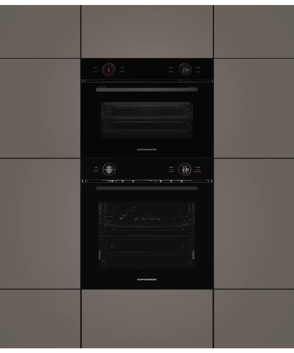 картинка Электрический духовой шкаф с функцией СВЧ Kuppersberg KMW 612 Black 