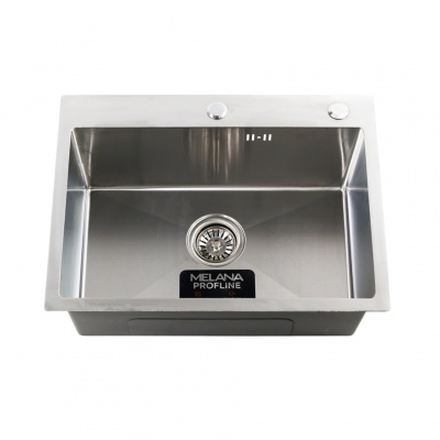 картинка Комплект D6045H+4 MELANA ProfLine (мойка, смеситель, дозатор, коландер, выпуск) 