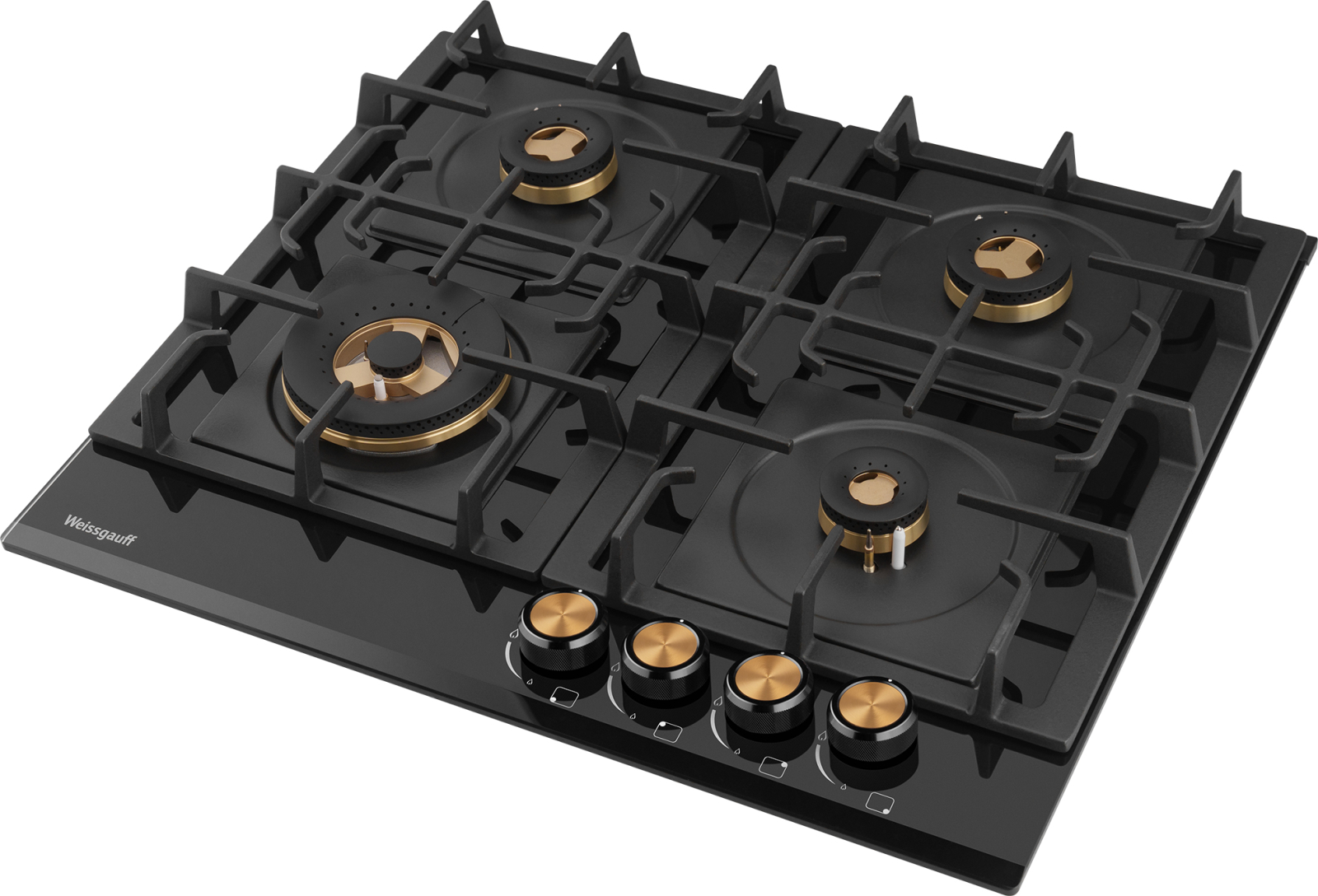 картинка Газовая варочная панель Weissgauff HGG 6445 BL Volcano Burner 