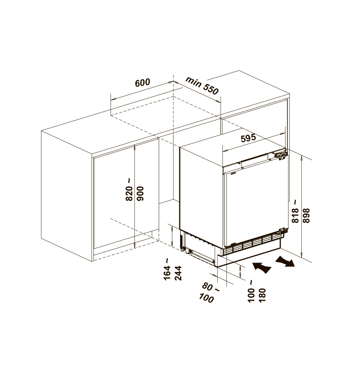 картинка Встраиваемый холодильник Lex RBI 103 DF 