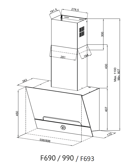 картинка Кухонная вытяжка Kuppersberg F 693 W 
