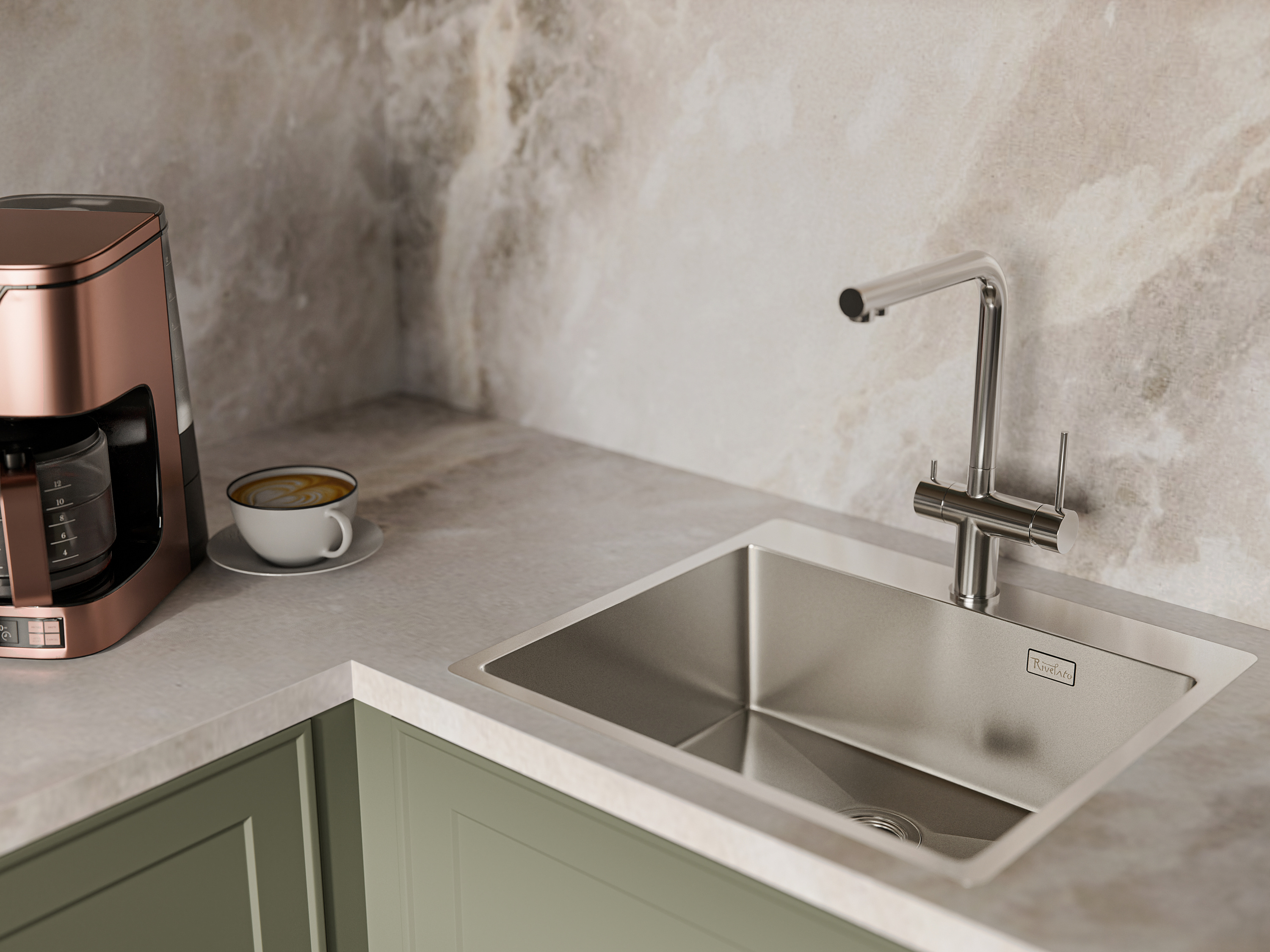 картинка Мойка для кухни Rivelato Rinox 5450 