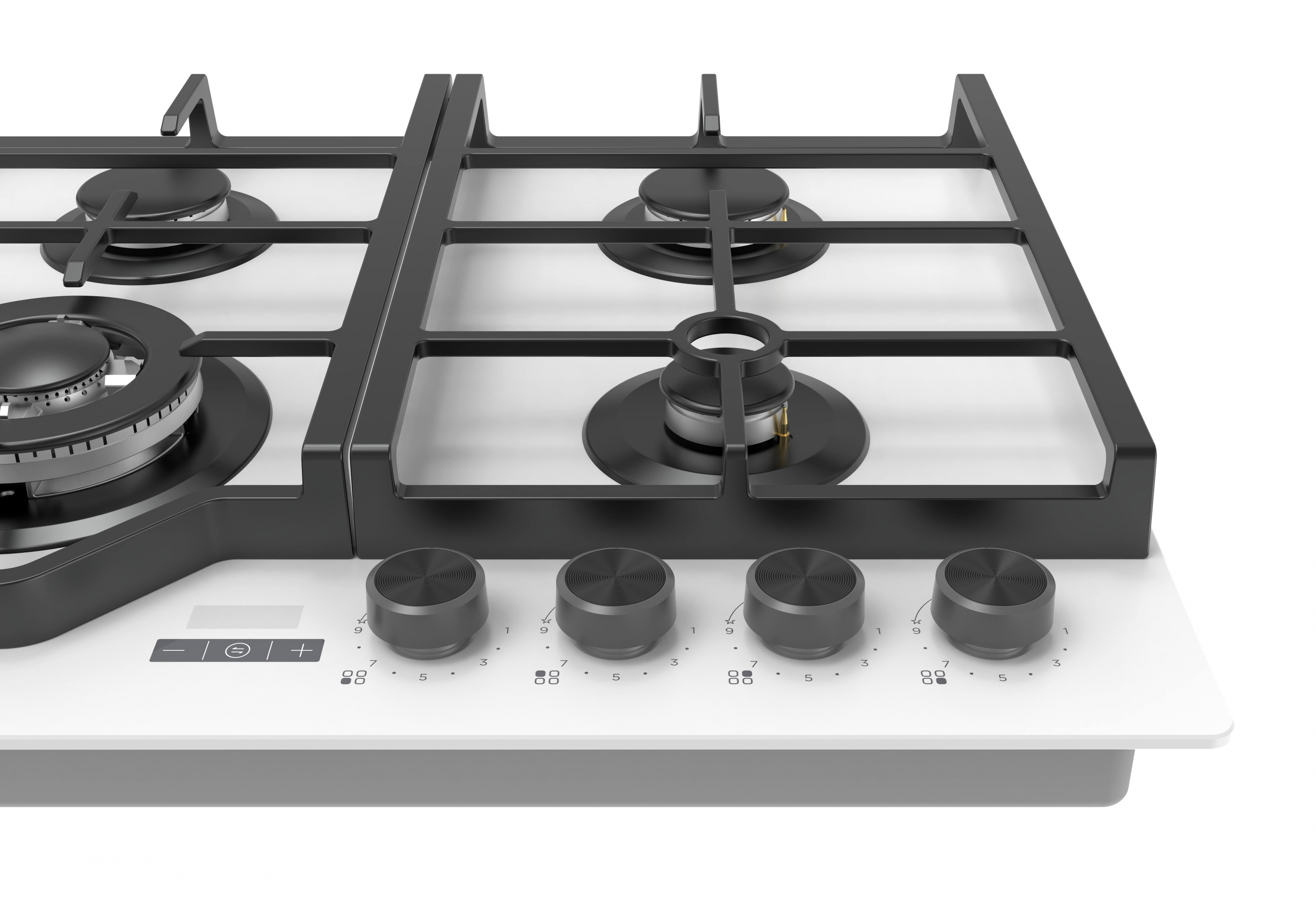 картинка Газовая варочная панель Midea MG697TTGW белая  картинка Газовая варочная панель Midea MG697TTGW белая