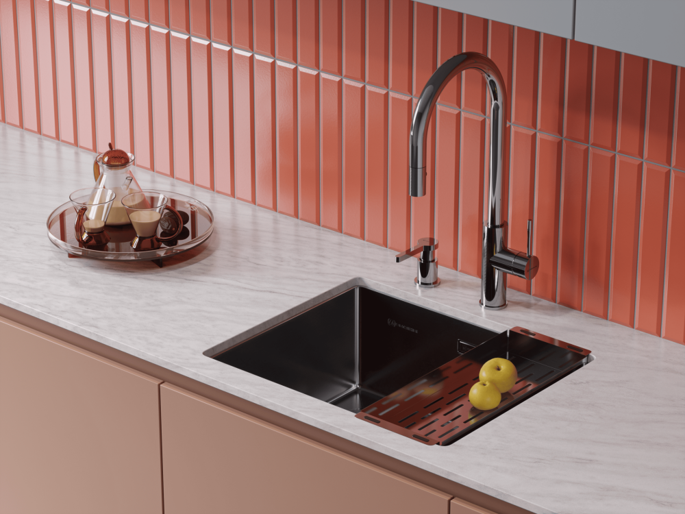 картинка Смеситель Omoikiri ASAKAWA-S вытяжной излив хром (c)  