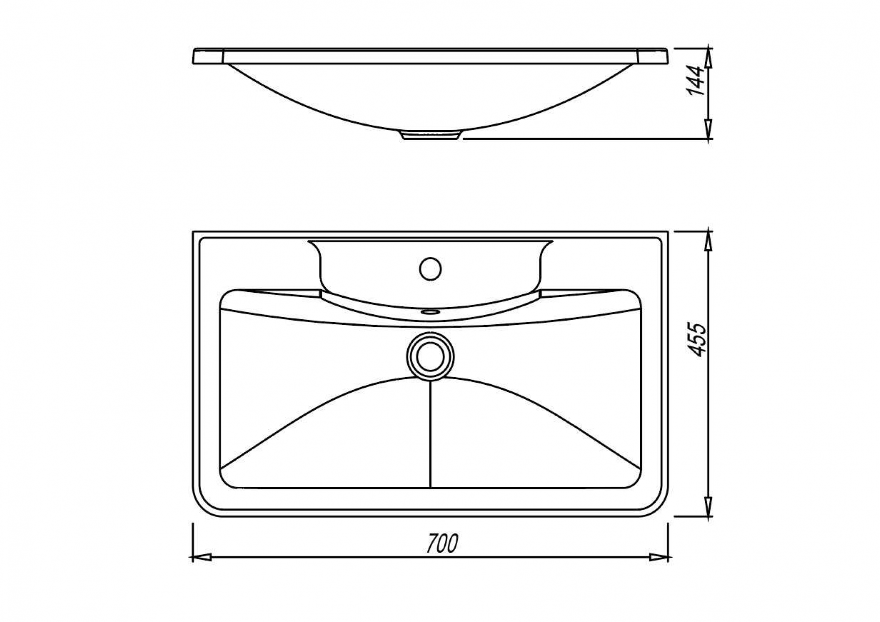 картинка Раковина Florentina АЛЛЕГРО 700 