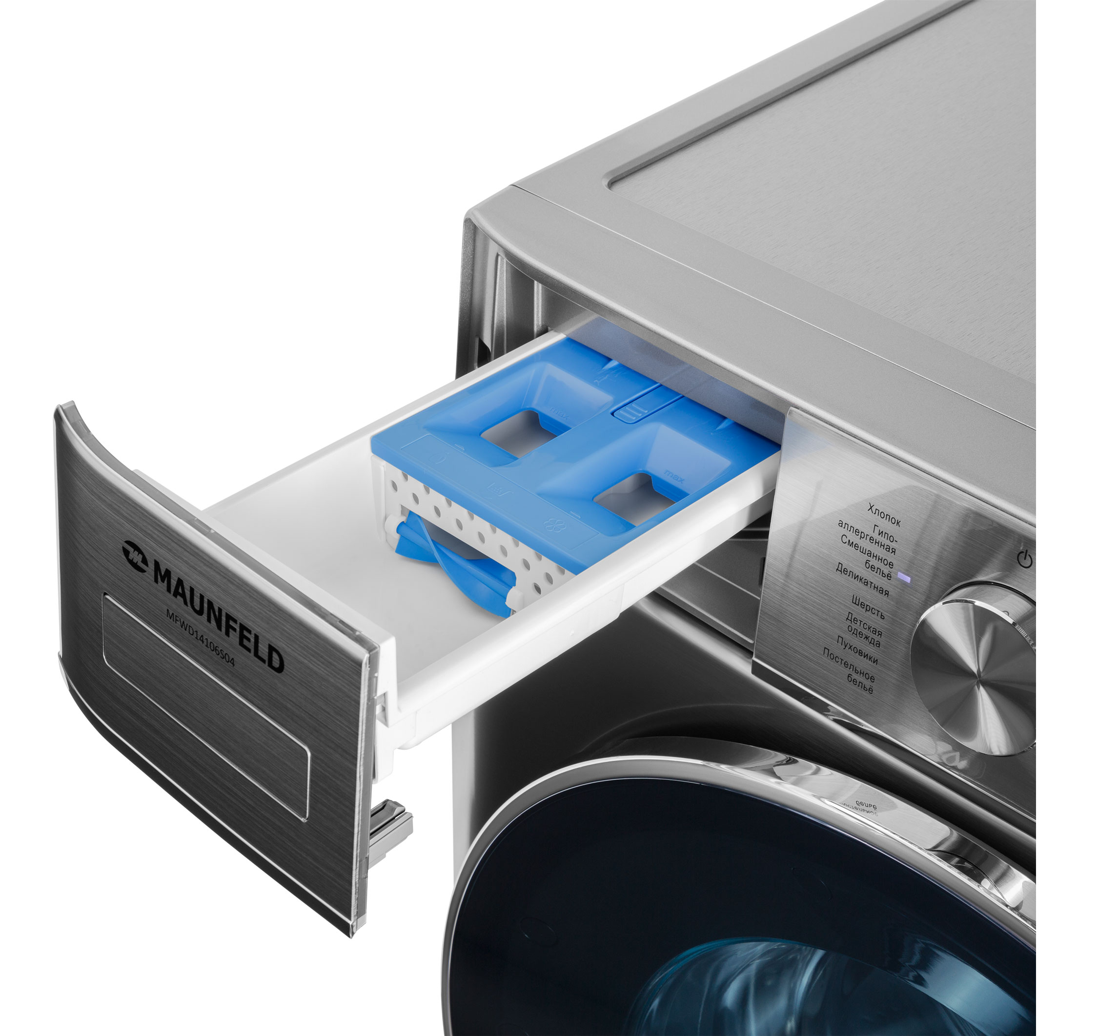 картинка Стиральная машина c сушкой Maunfeld MFWD14106S04 