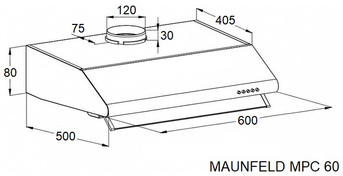 картинка Кухонная вытяжка Maunfeld MPC 60 