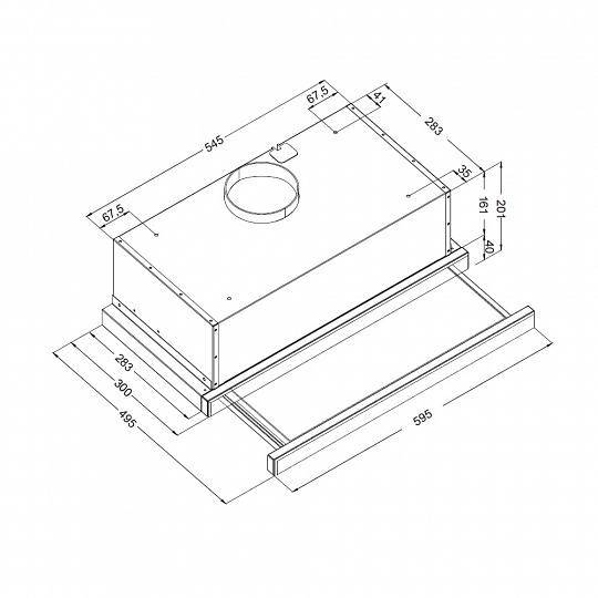 картинка Кухонная вытяжка Korting KHP 6512 W 