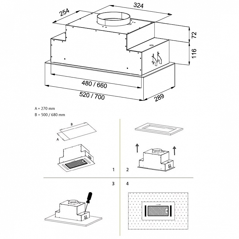 картинка Кухонная вытяжка Korting KHI 6765 GN 