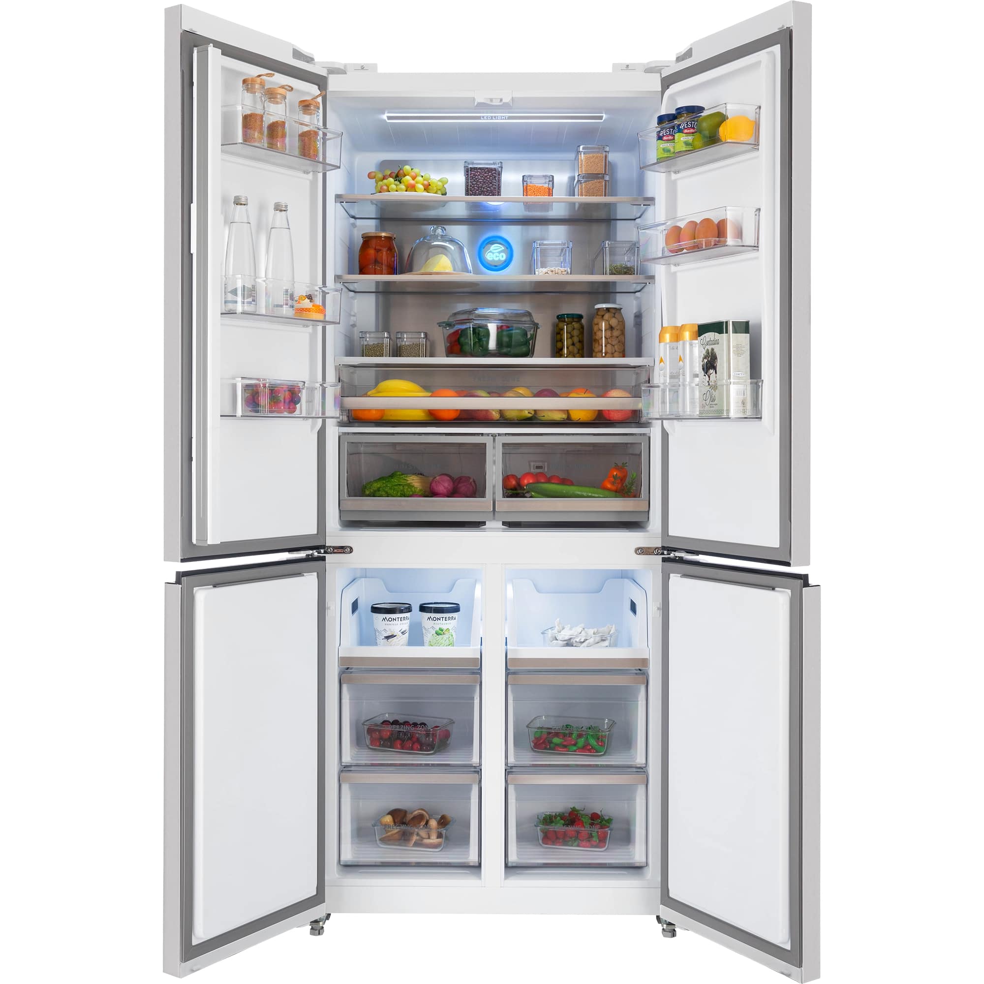 картинка Отдельностоящий холодильник Hiberg RFQ-600DX NFGW INVERTER 