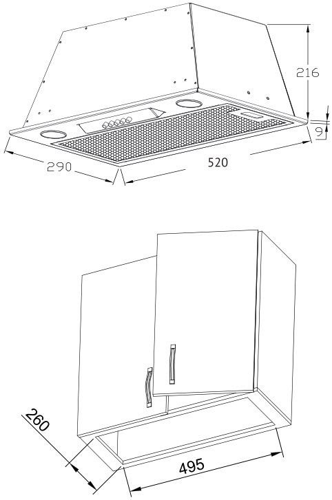 картинка Кухонная вытяжка Korting KHI 6530 W 