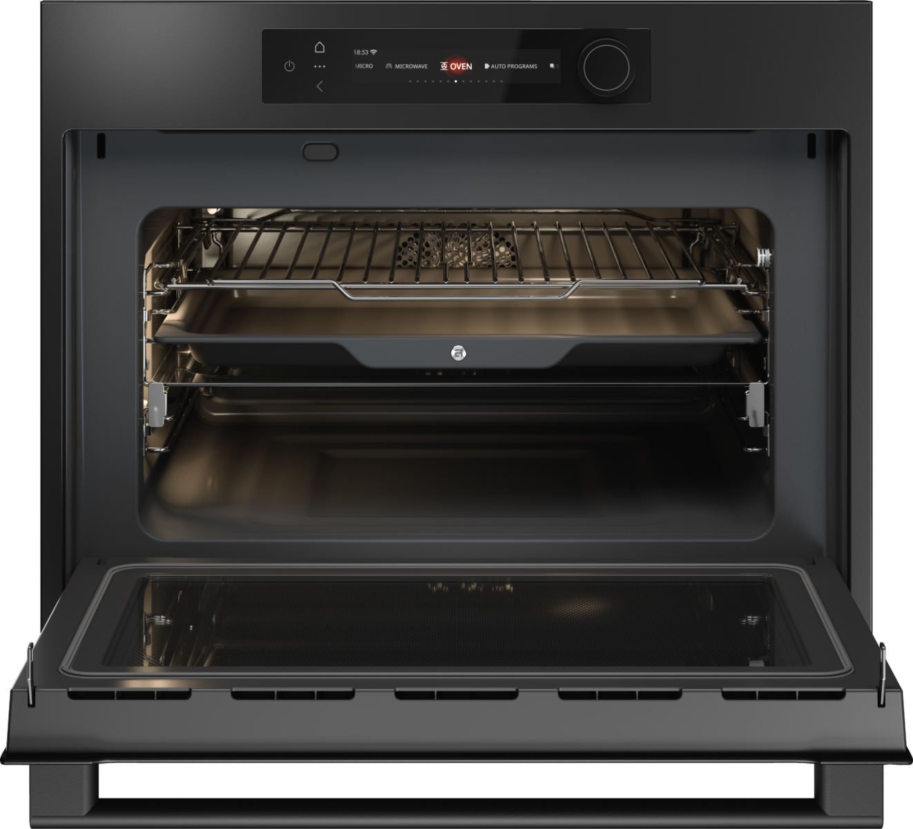 картинка Электрический духовой шкаф с функцией СВЧ Asko OCM64GSH графит 