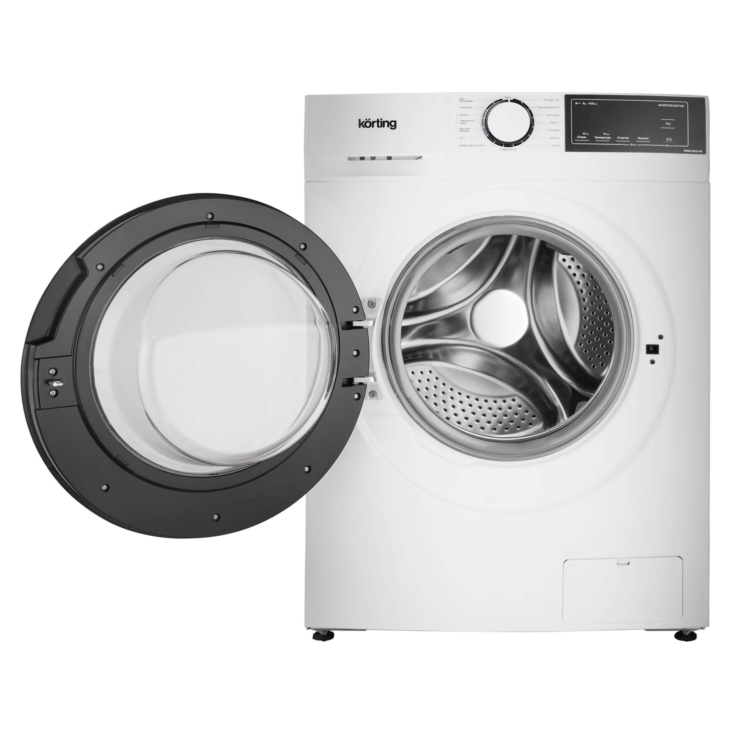 картинка Стиральная машина узкая с паром Korting KWM 45IS148  картинка Стиральная машина узкая с паром Korting KWM 45IS148
