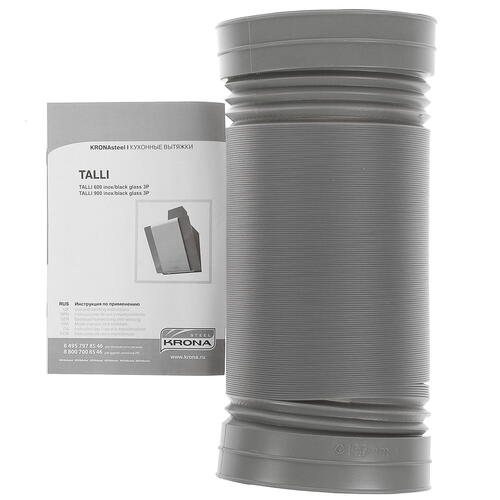 картинка Кухонная вытяжка Krona TALLI 900 INOX/BLACK GLASS 3P 
