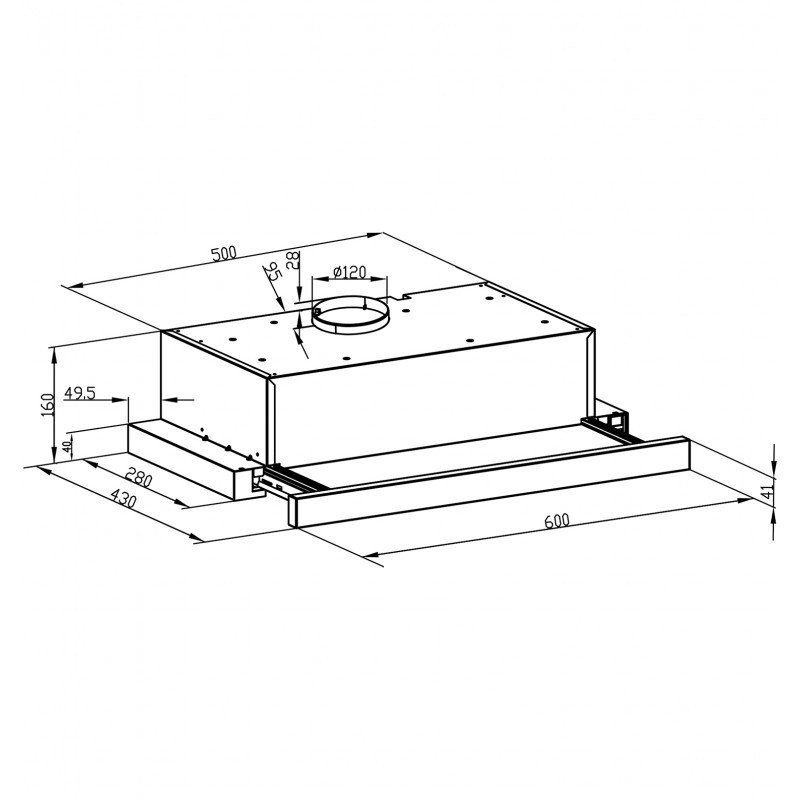 картинка Кухонная вытяжка Lex HUBBLE G 2M 600 IVORY LIGHT 