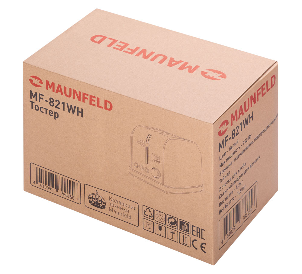 картинка Тостер Maunfeld MF-821WH 