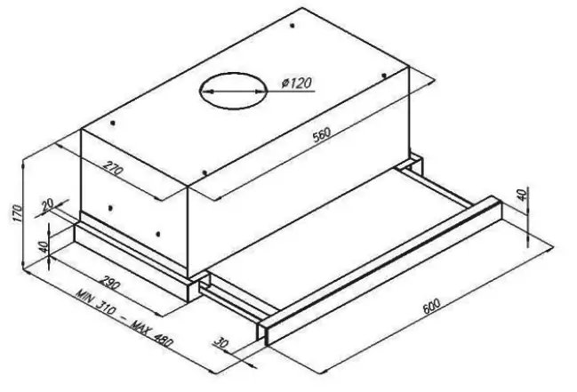 картинка Кухонная вытяжка Kuppersberg SLIMLUX IV 60 GW 