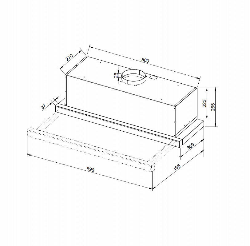 картинка Кухонная вытяжка Korting KHP 9975 GN 