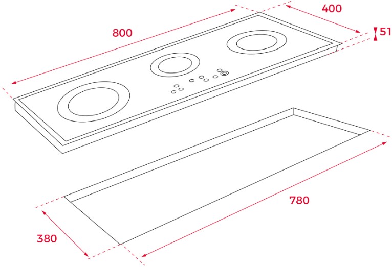 картинка Варочная панель Teka TRC 83631 TCS BLACK 