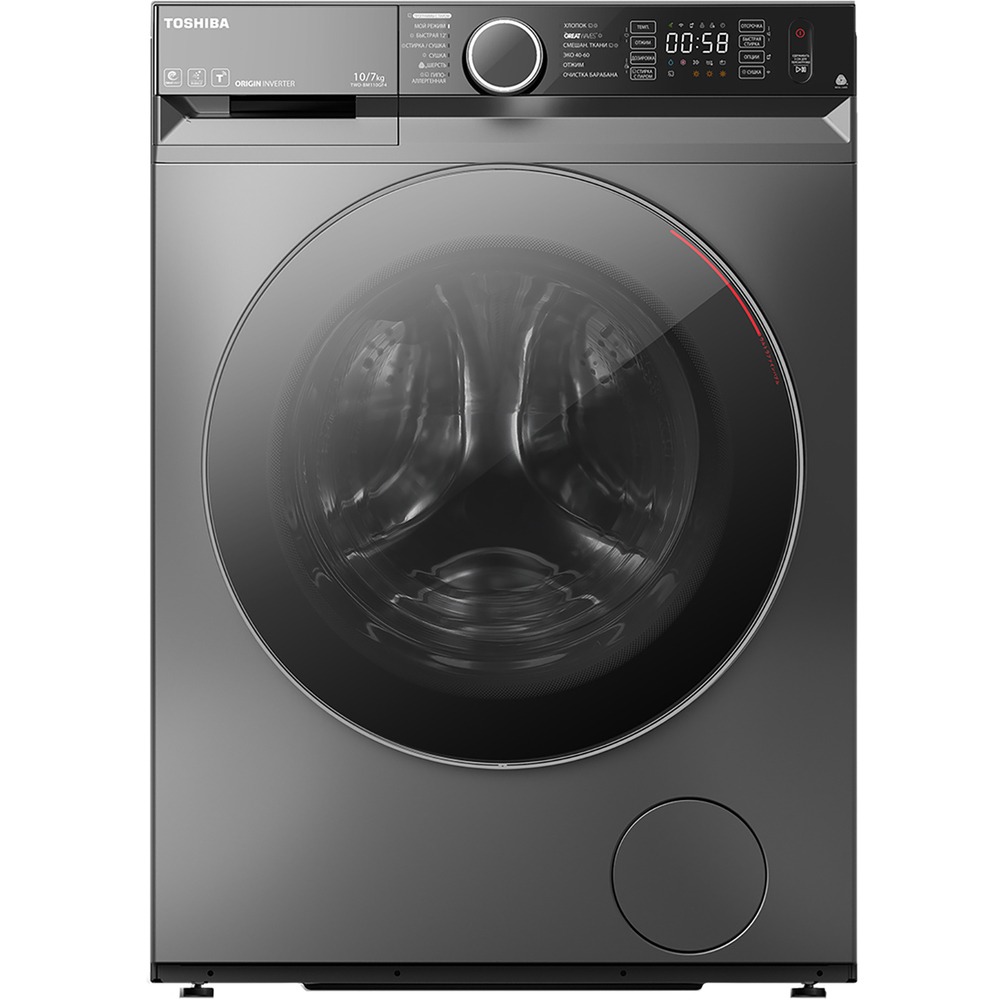 картинка Стиральная машина с сушкой Toshiba TWD-BM110GF4RU(SK) серый 