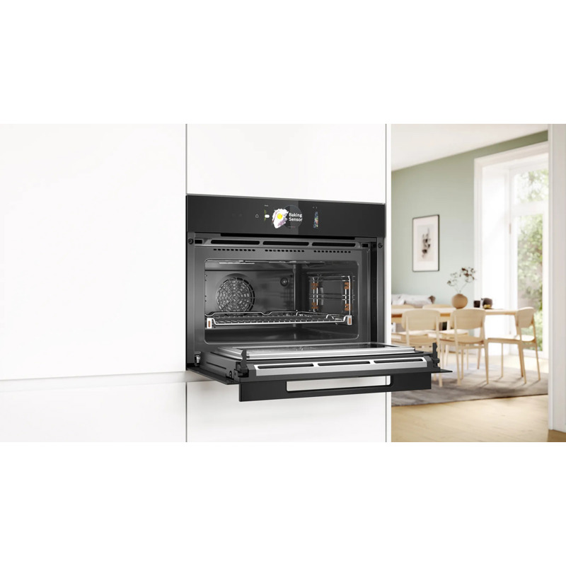 картинка Электрический духовой шкаф с функцией СВЧ Bosch CMG978NB1 черный 