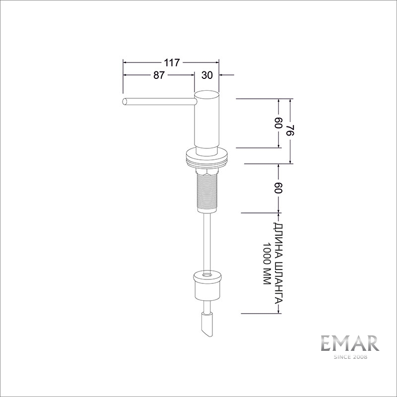 картинка Дозатор для мыла Emar ЕД-405 (без колбы) 