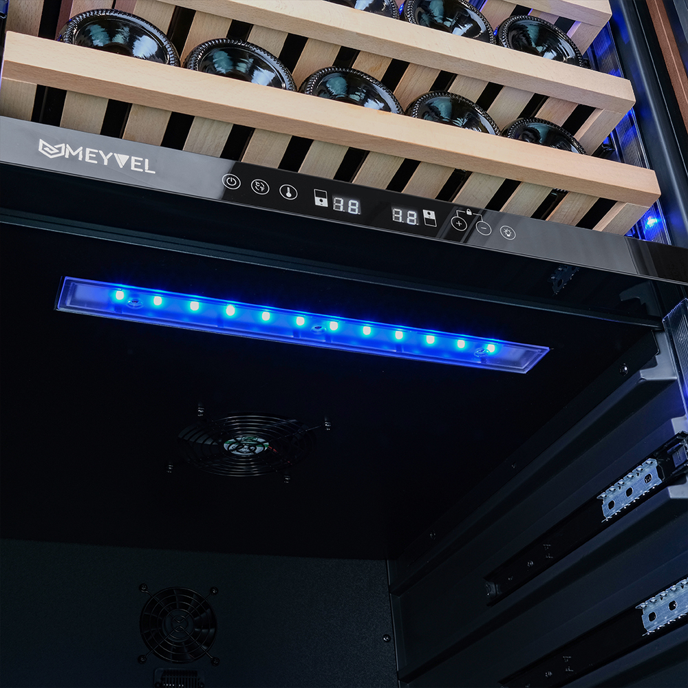 картинка Отдельностоящий винный шкаф Meyvel MV99PRO-KBT2 (Итальянский орех) 