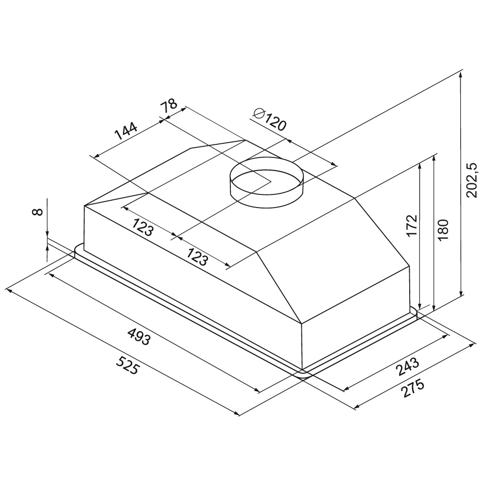 картинка Кухонная вытяжка Krona KATE 600 WHITE PB V2 