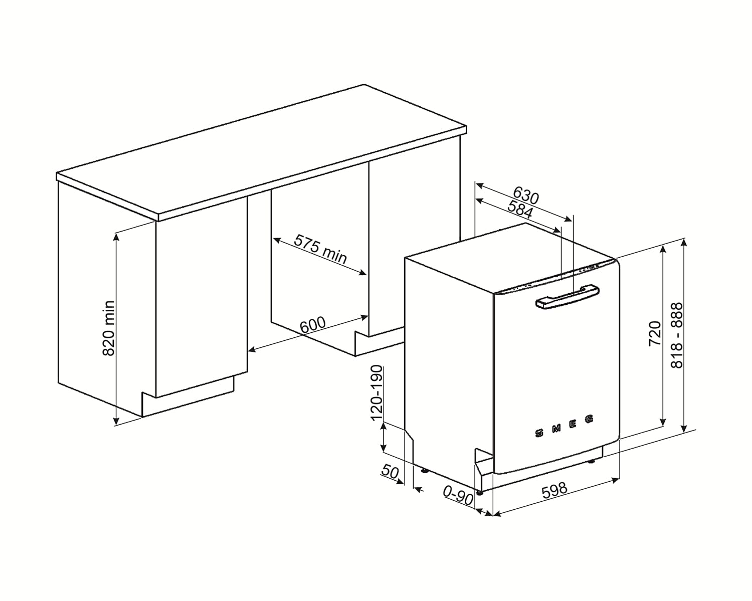 картинка Посудомоечная машина Smeg STFABWH3 