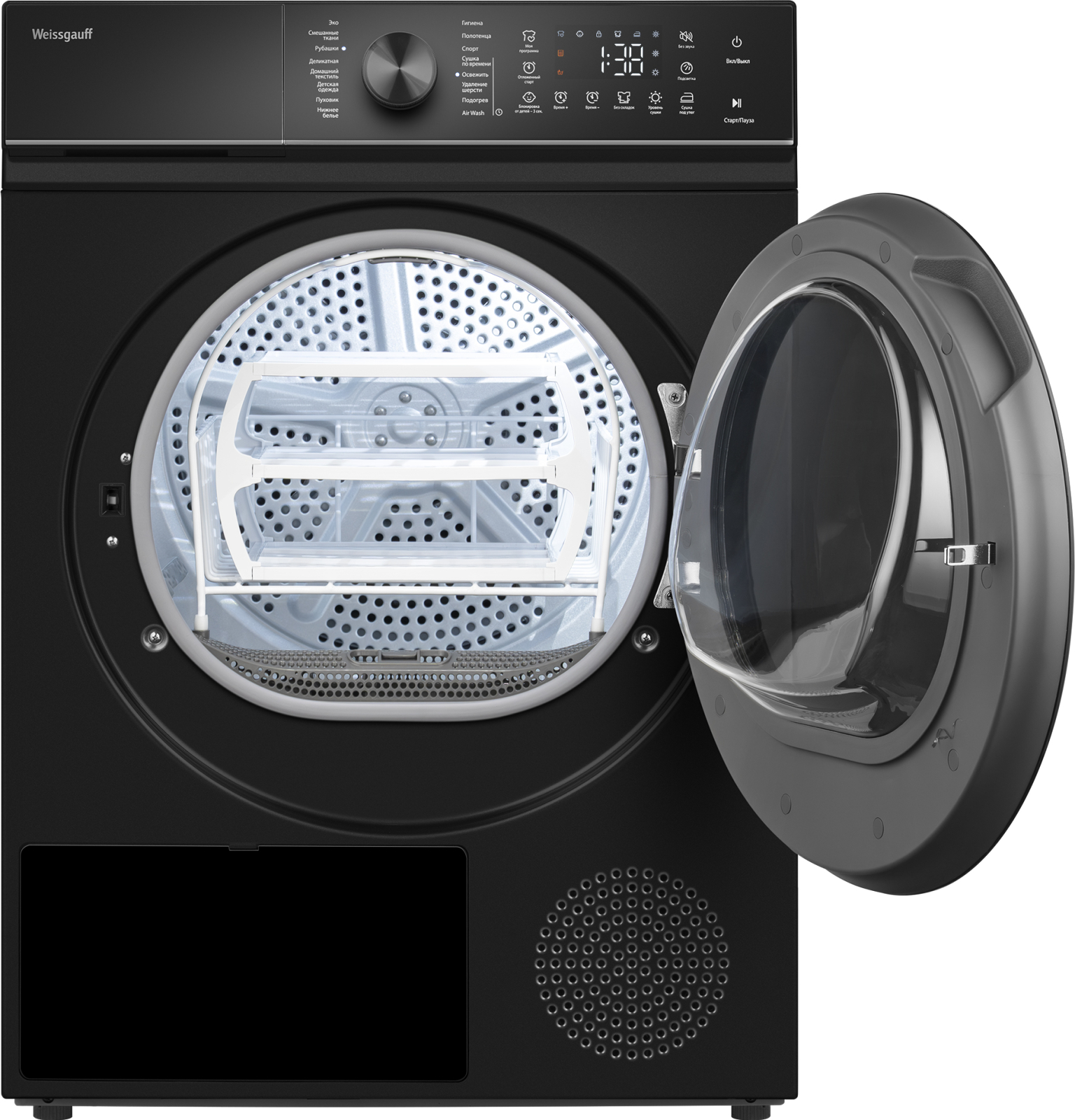 картинка Сушильная машина Weissgauff WD 5910 Heat Pump Matt Black 